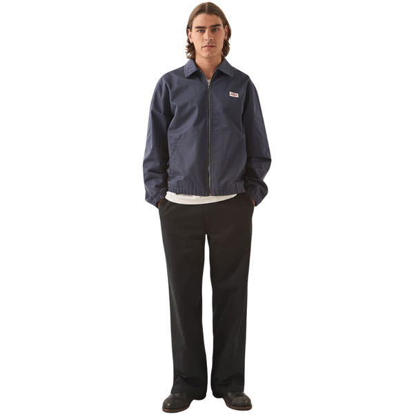 2026 Brixton Mens Trademark Garage Zip Jacket 03500 - Washed Navy